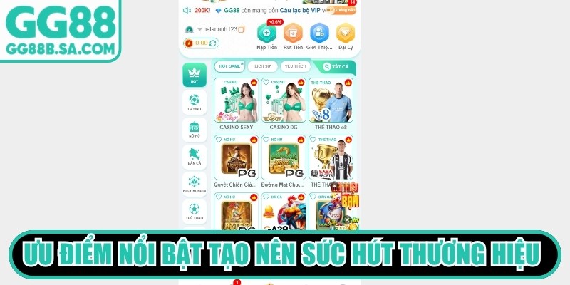 Đánh Giá Nhà Cái GG88 Chi Tiết Về Uy Tín Và Dịch Vụ 2026 Ưu điểm nổi bật tạo nên sức hút của thương hiệu GG88