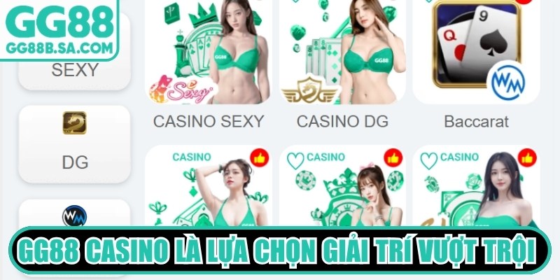GG88 Casino GG88 casino là lựa chọn giải trí vượt trội với đủ mọi hình thức
