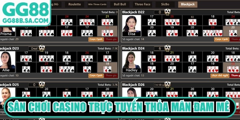 GG88 Casino Trực Tuyến - Đỉnh Cao Cá Cược Hàng Đầu Sân chơi casino trực tuyến vừa thỏa mãn đam mê vừa kiếm tiền
