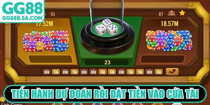 GG88 Tài Xỉu Tiến hành dự đoán rồi đặt tiền vào cửa Tài, Xỉu, Hòa siêu cuốn hút