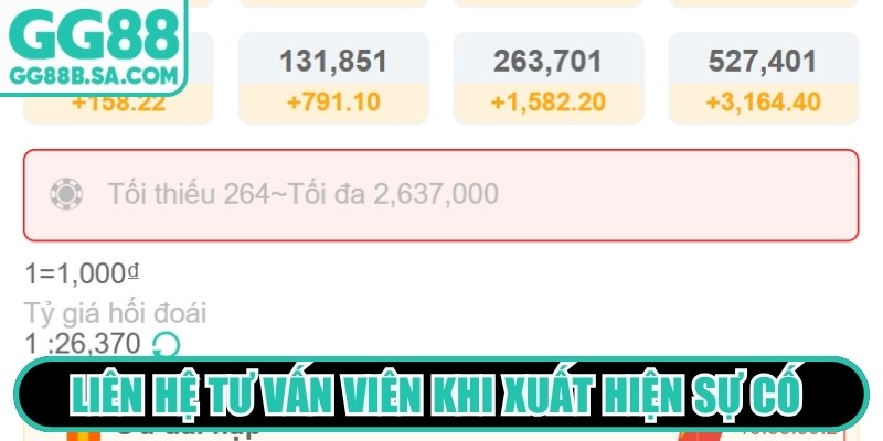 Nạp Tiền GG88 - Hướng Dẫn Giao Dịch Nhanh Và Bảo Mật Liên hệ tư vấn viên khi xuất hiện sự cố nạp tiền rất quan trọng
