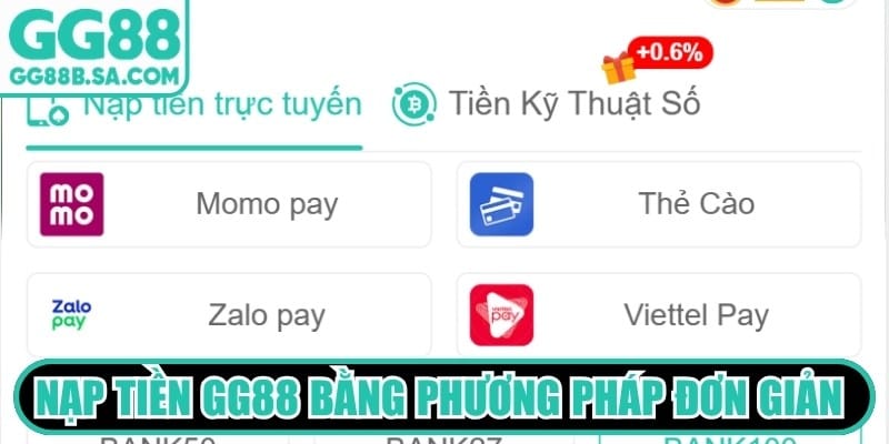 Nạp Tiền GG88 - Hướng Dẫn Giao Dịch Nhanh Và Bảo Mật Nạp tiền GG88 bằng phương pháp đơn giản theo nhiều hình thức