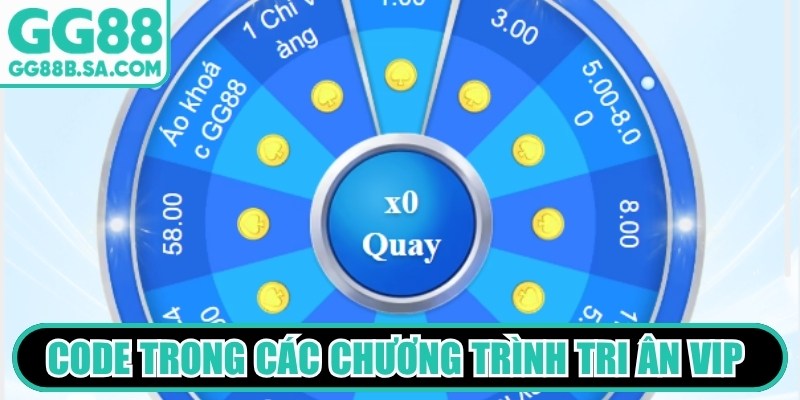 Săn Code GG88 - Sự Kiện Ưu Đãi Hot, Miễn Phí Hàng Ngày Code trong các chương trình tri ân VIP là quyền lợi độc quyền
