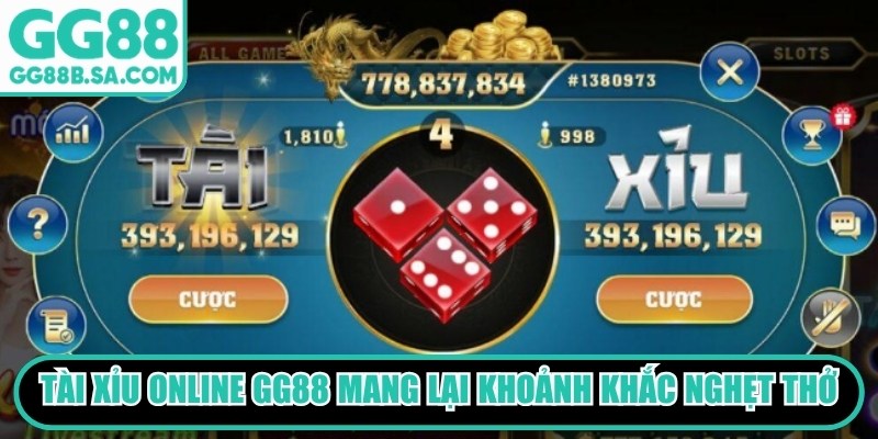 Tài Xỉu online GG88 mang lại khoảnh khắc giải trí nghẹt thở